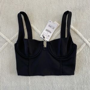 Zara black crop top